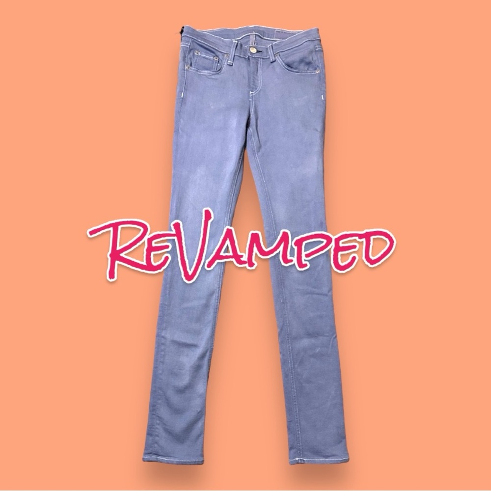 NWT Originally White Skinny Jeans Now fully dyed in periwinkle blue. 26